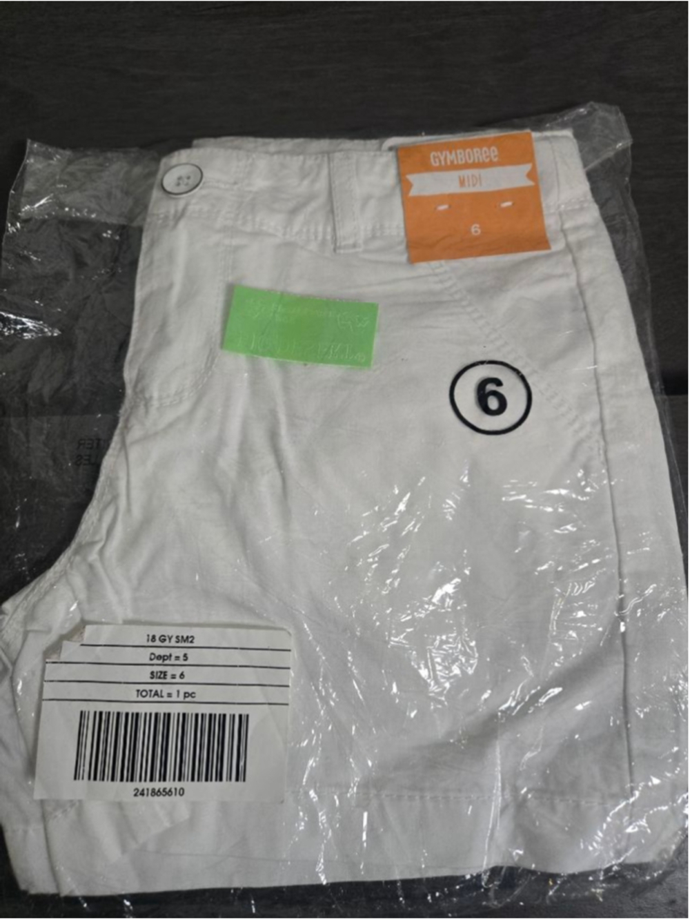 Girls Gymboree White Midi Shorts Size 6